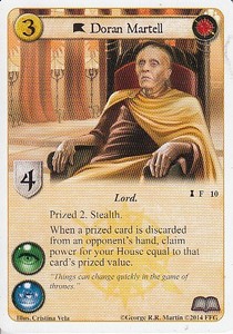 3 X Doran Martell Agot Lcg 1 0 Game Of Thrones Spoils Of War 10 Ebay