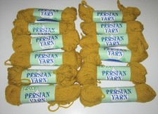 LOT of 20 Skeins of GOLD PERSIAN Needlepoint Tapestry WOOL