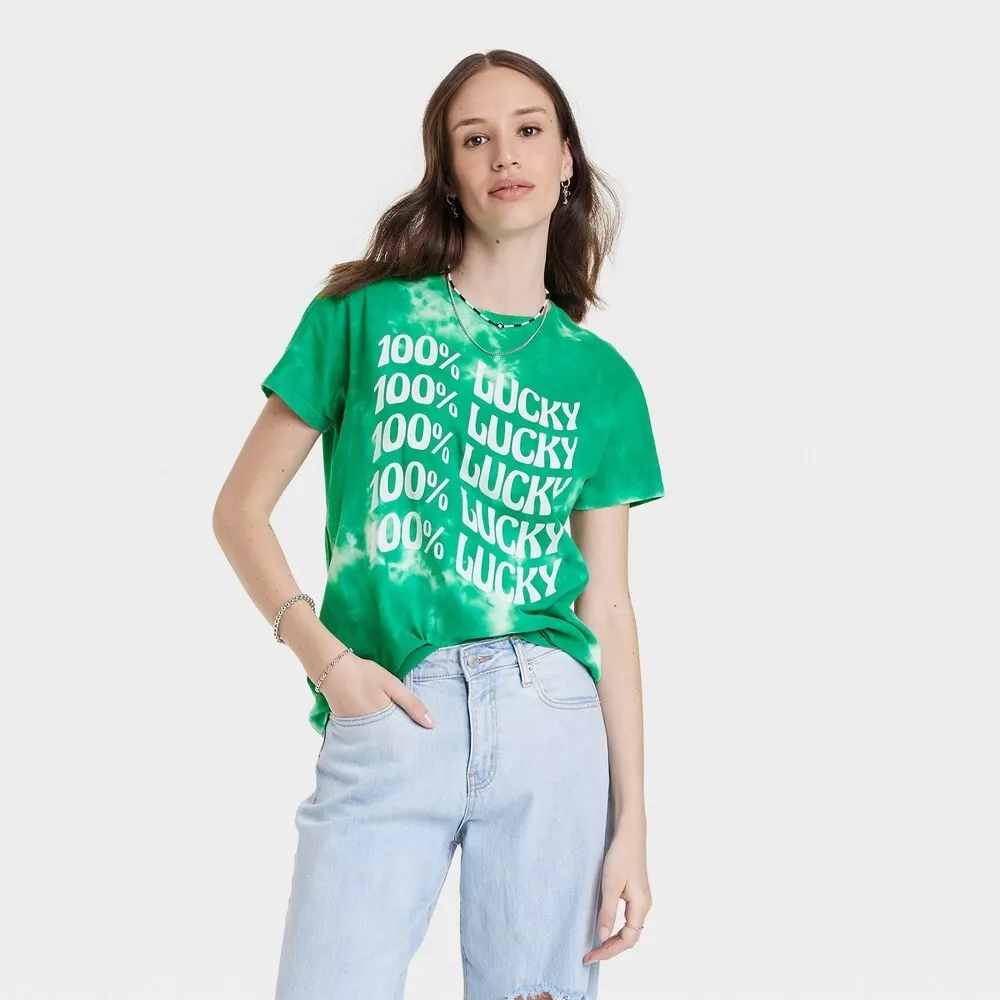 Womens green sales graphic tee