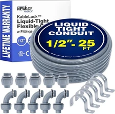 New Age America® 1/2" - 25FT kableLock™ liquid-tight Flexible Conduit