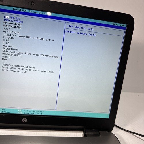Hp Notebook 17" Laptop i3-6100u 8gb Ram No Drives No Battery Boots Bios - Picture 4 of 11