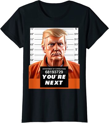 Trump Indicted Lock Him Up Jail Arrest Trump Mugshot Ladies' Crewneck T-Shirt