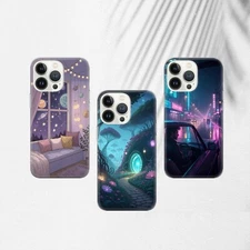 Vaporwave Neon Phone Case for iPhone 16 15 14for Pixel 9 8pro for Samsung s24