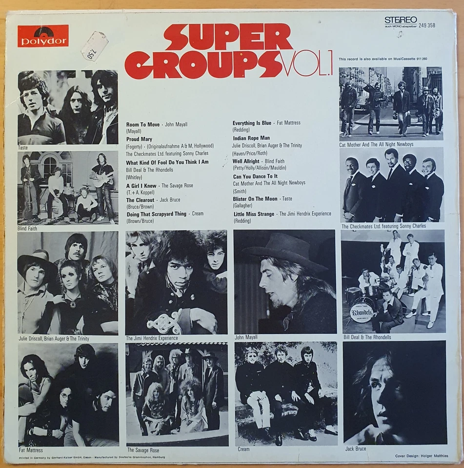 Super Groups Vol. 1, Vinyl, LP von 1969, Polydor – 249 358 - Bild 2 von 4