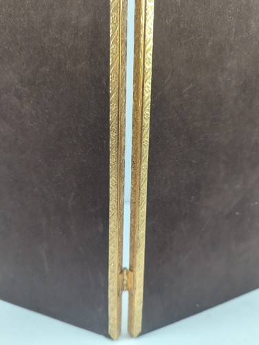 Antique 8x10 Double Hinged Photo Picture Frame Ornate Gold Tone Freestanding - Picture 19 of 21