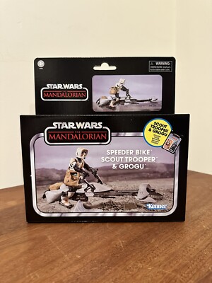 Star Wars The Vintage Collection Speeder Bike, Scout Trooper & Grogu VC 289