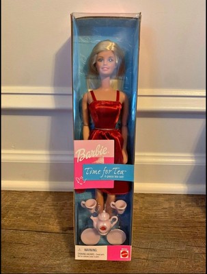 New Mattel Barbie Time For Tea 4pc Tea Set Doll 00 Never Opened Ebay