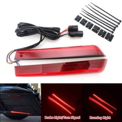 HDBUBALUS Red LED Saddlebag Latch Lights For Harley Touring Glide FLHTCU FLTRX (2014-2022)