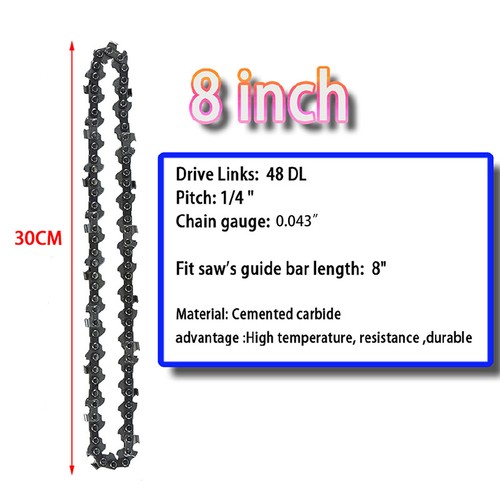 4/6/8/10/12/16 inch 28-59 Drive Links Saw Chain Chainsaw Blade 1/4'' 3/8'' LP - Picture 23 of 38