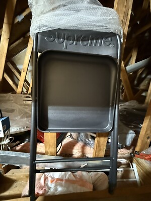 SUPREME Black Metal Folding Chair  100% Authentic - New