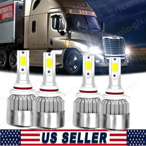 For Freightliner Columbia 200415 LED Headlight Bulbs Conversion Kit Hi/Lo Beam eBay