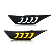 LED Front Bumper Side Marker Lamps For Honda Civic 2016-2021 with Signal Lights
