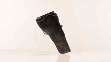 Revolver Belt Holster Leather Costume Prop - Weathered Black