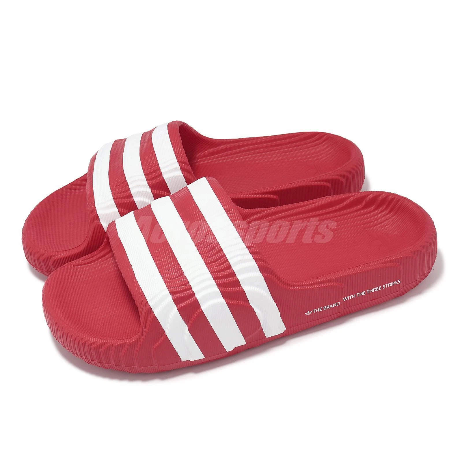 adidas Adilette 22 Better Scarlet White Men Unsiex Slip On Sandal IG9259
