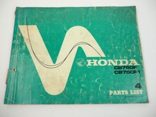 Honda CB750 F1 Parts List Parts List 1979 Parts Catalogue in English