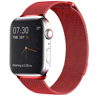 Milanaise Armband für Apple Watch 1 2 3 4 5 6 7 8 SE Edelstahl Magnet Milanese