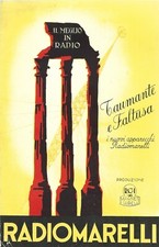 Depliant RCA Radiomarelli 1936 -  Radio Taumante e Faltusa - Fonografo