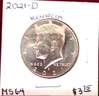 2021 DENVER KENNEDY HALF DOLLAR IN MINT STATE CONDITION