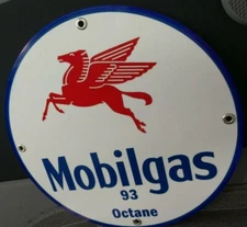 Mobil Gasoline Gas Oil Sign