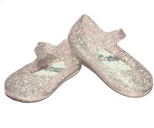 Garanimals Clear Jelly Shoes Girls Toddler Mary Jane Style Glitter sz 4 NEW