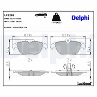 Bremsbelagsatz Scheibenbremse Delphi LP3288 FüR W204 W212 C207 A207 S204 X204