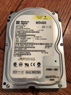 Western Digital Hard Drive WD400