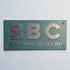 Vintage Brown Boveri Cast Aluminum Sign 16.5 ...