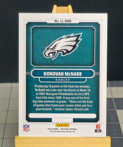 2024 Prestige #LL-DMB Donovan McNabb Living Legends Holo Foil Inserto Eagles - Foto 2 di 6