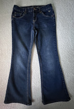 Justice Simply Low Rise Girls jeans 14R Flare Distressed