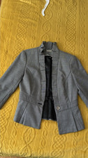 Burberry Womens Gray Blazer Jacket Size 2 Sin...