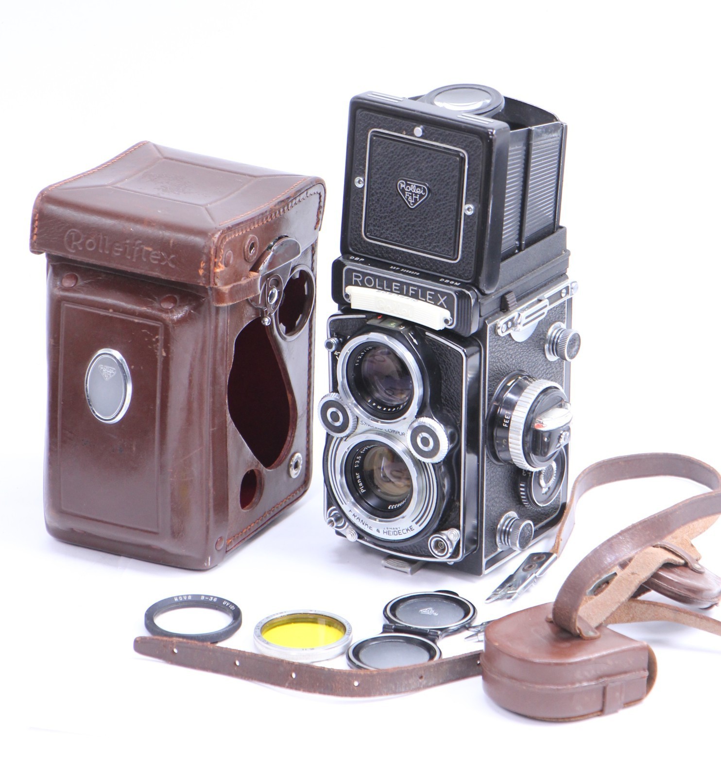 Rolleiflex 3.5F tlr Film Camera Carl Zeiss Planar 75/3.5 75 Lens Read Well Works