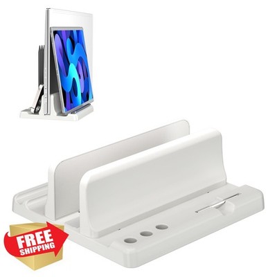 Vertical Laptop Stand Holder White 1 Slot MacBook HP Dell