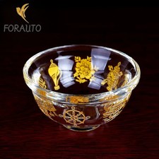 1Pc 9cm Crystal Auspicious Water Bowl Tibetan Buddhism Cup of Water Cup Buddha
