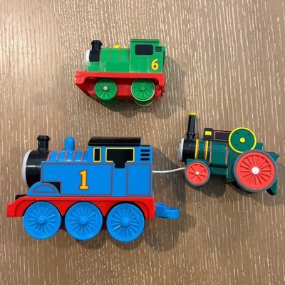 TOMY Thomas & Friends Train Set Engine Percy Trevor Tractor 2004 Pullbacks Percy