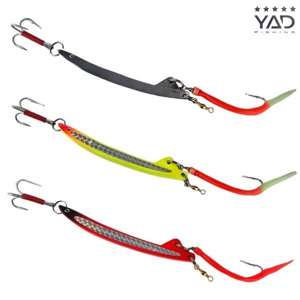 YAD Fjord Strike Pilker 100–500g Meeresköder Bananenform Gummimakk