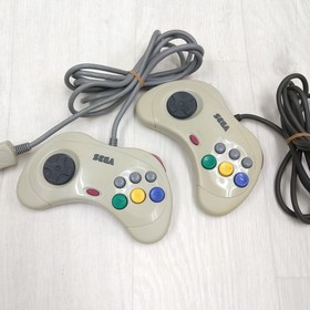 Sega Saturn Console Bundle with 2 Controllers 8 Games & memory Japan White