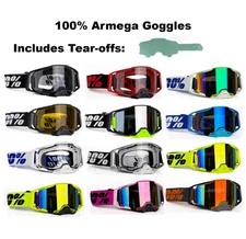 100% Percent Armega Goggles MX Goggles Motorbike Goggles Lens Tear-Off Tear Off