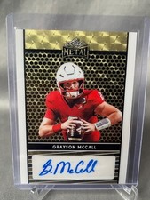 2024 Leaf Metal GRAYSON MCCALL 1/1 Super Prismatic GOLD VINYL SP AUTO NC STATE!