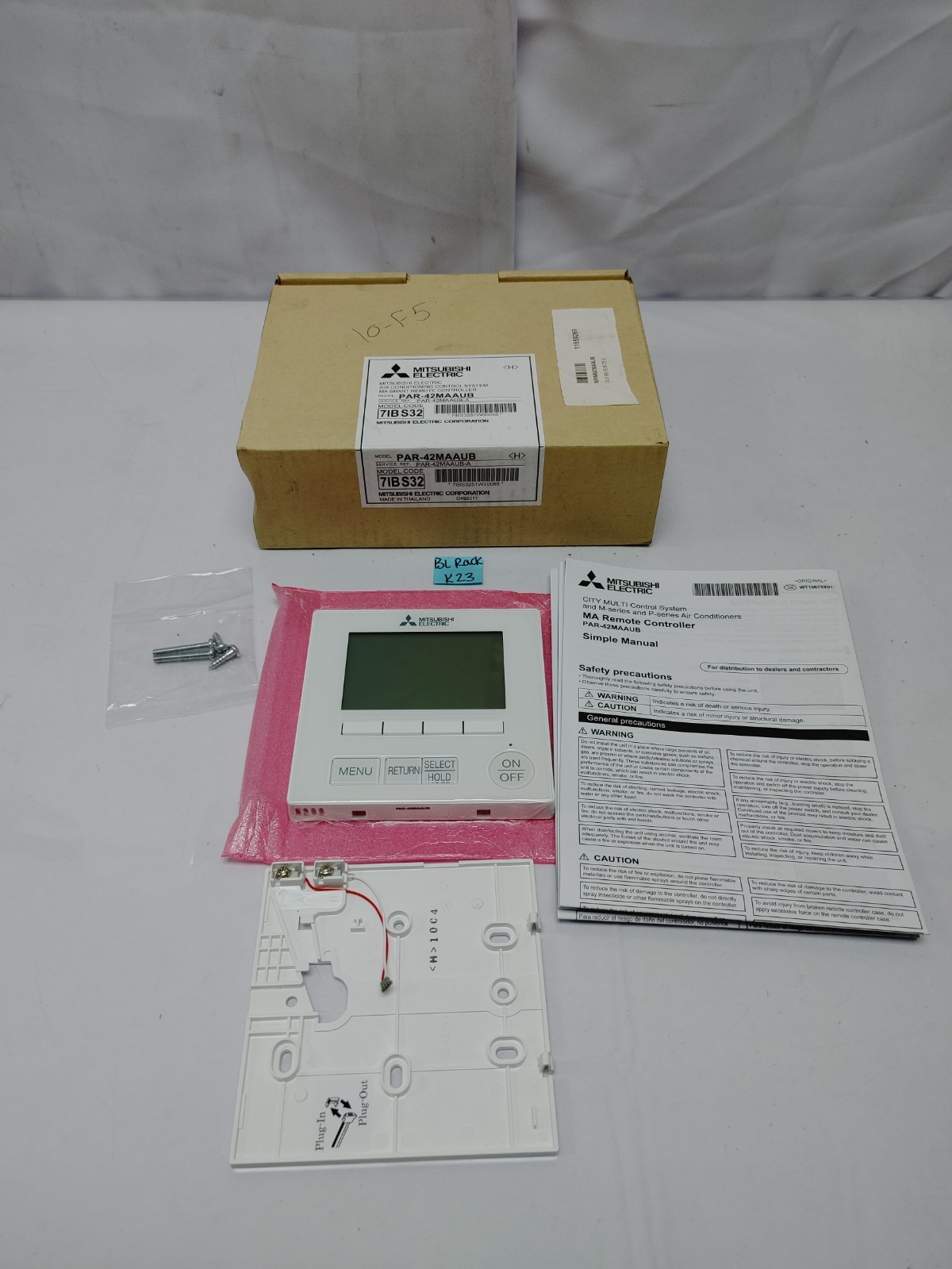 Mitsubishi Electric PAR-42MAAUB Thermostat Controller Touchscreen