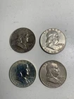 Not Junk Drawer, Franklin Half Dollars, 1957 D, 1958, 1959 & 1959 D  90% Silver