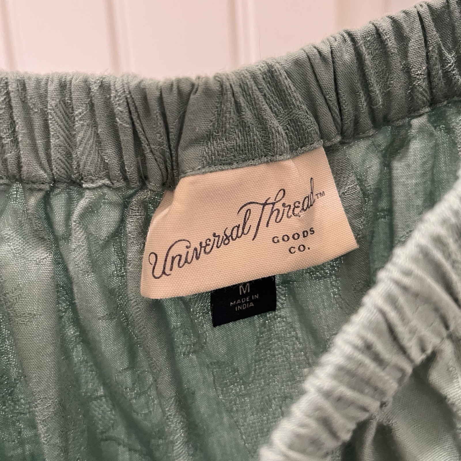 Universal Thread Light Green Embroidered Peasant … - image 6