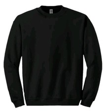 Black XXL Mens Gildan Work Sweatshirt Heavy Blend Jumper Sweater Crew Neck