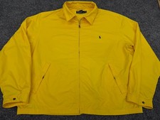Vintage Polo Ralph Lauren Yellow Harrington Windbreaker Jacket Full Zip
