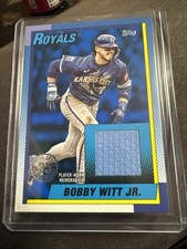 2025 Topps Update Bobby Witt Jr. 1990 Blue Color Match Relic #25/150