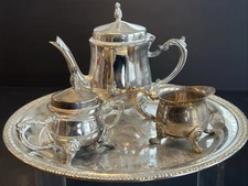 International Silver Company Vintage Silver Plated Mini Tea Set Coffee Set