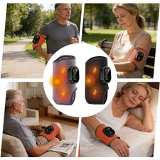 Cordless Foot Ankle Massager Pain Relief with 6 Heat Levels, 3 Vibration Modes