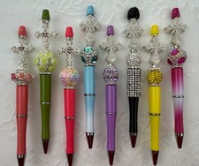 Handmade Custom beaded pens. Cross. Gifts. Basket filler. Journal. Collect