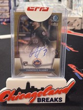 Francisco Alvarez 2023 Bowman Chrome RC AUTO GOLD REFRACTOR 46/50 Mets RGM