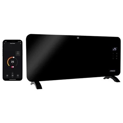 Princess Smart 2000W Glasscheibenheizung Schwarz WiFi Elektrisch Wandmontage Strahler
