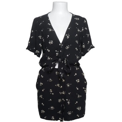 Abercrombie & Fitch, Jumpsuit, Größe: L, Schwarz/Weiß, Viskose, Blumen #SB7